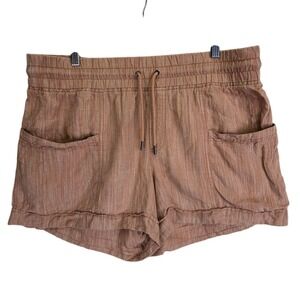 Athleta Brown Linen Cabo Women's Shorts